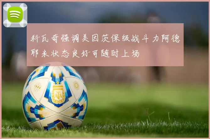 科瓦奇强调美因茨保级战斗力阿德耶米状态良好可随时上场